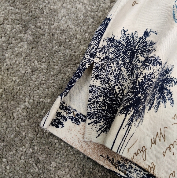 Havana Jack's Cafe Women's Tropical Button Down Shirt in Cream Size Large Beach - Picture 8 of 11